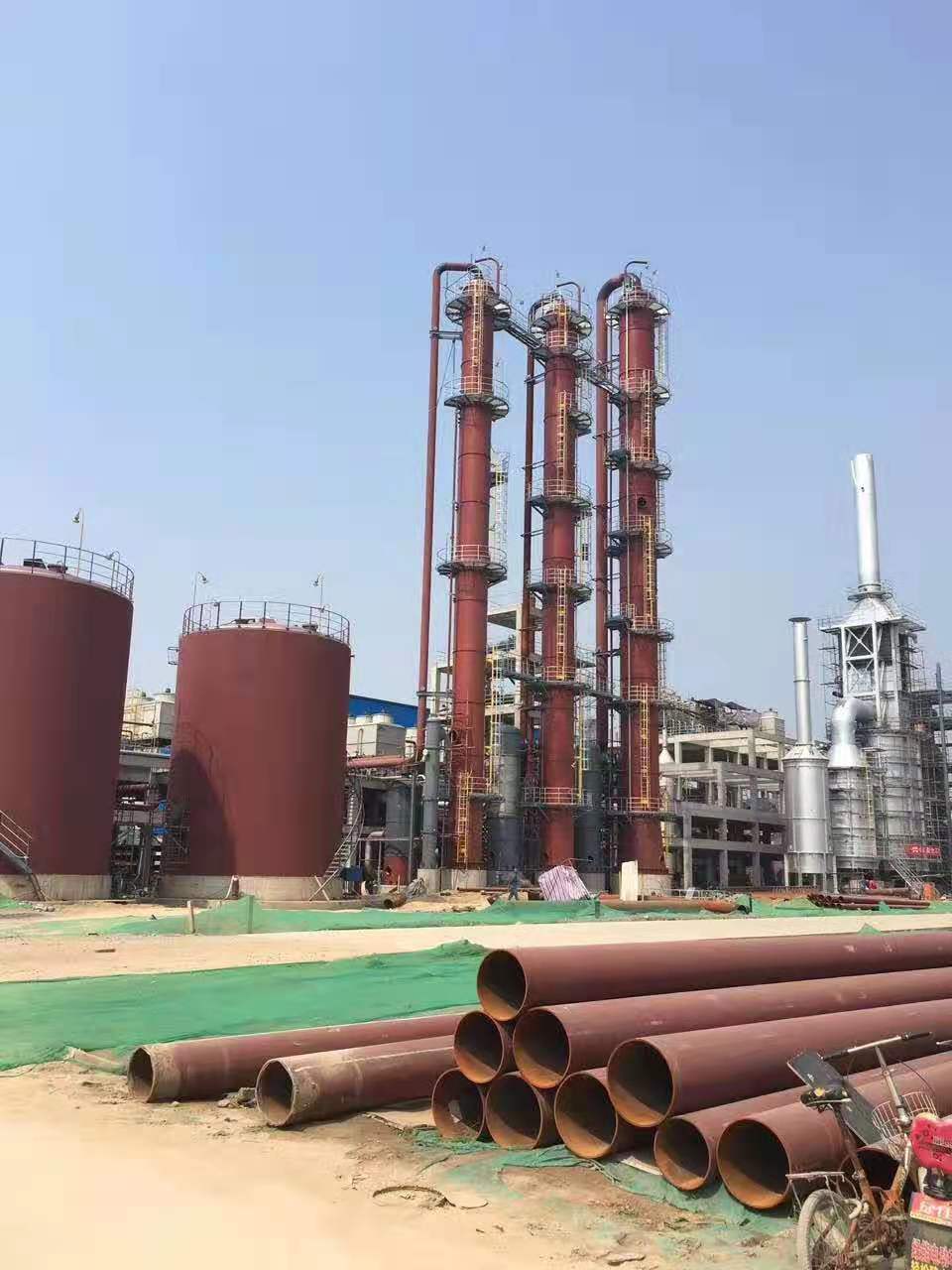 长沙垃圾焚烧发电厂项目，耐酸砖玻璃钢防腐